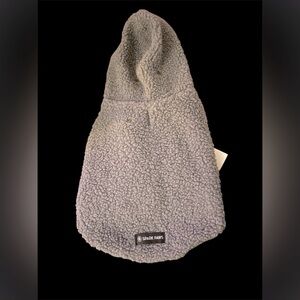 Spark Paws Gray Fleece Sherpa Hoodie Jacket Size (small breed) Large